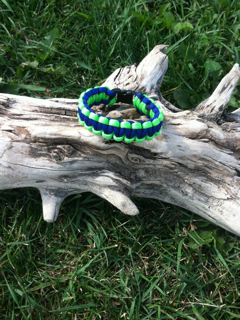 Lime/Royal Blue Single Cobra Paracord Bracelet-paracord, 550 cord, bracelet