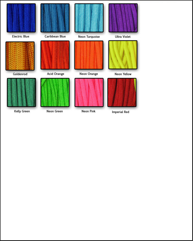 Neon Paracord Colors-